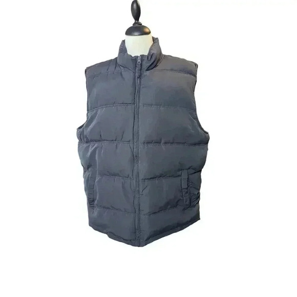 Smith's Workwear Men's Gray Vest XL Puffer Zip Up Fall / Winter 3 Pockets - Picture 1 of 8